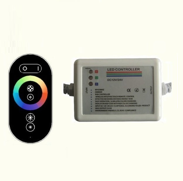 Touch LED RGB Controller - RF - kroonsteen aansluiting Touch LED RGB Controller - RF - kroonsteen aansluiting